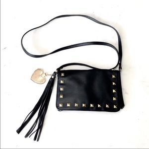 ✨🆕🌱 Vegan Leather Crossbody with Gold Studs